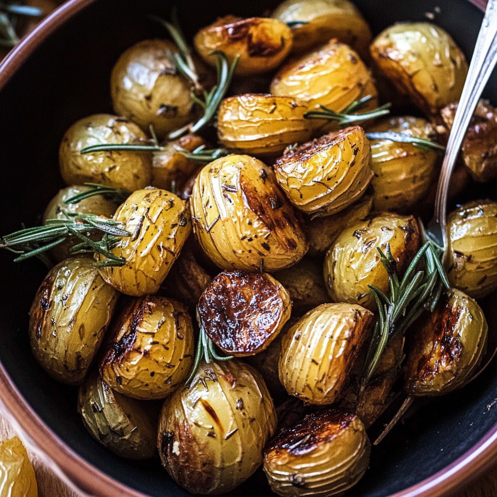 Recipe preparation for Rosemary Garlic Butter Roasted Potatoes