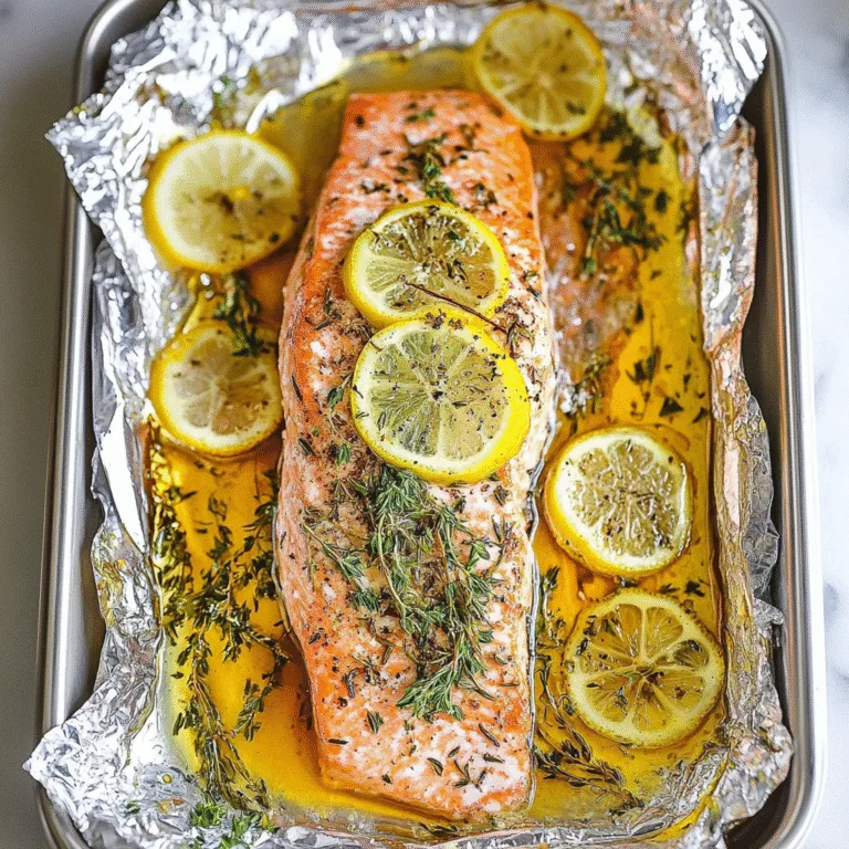 Delicious Baked Lemon Herb Salmon Packets Recipe