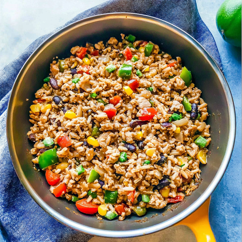 Recipe preparation for Turkey & Rice Harvest Skillet