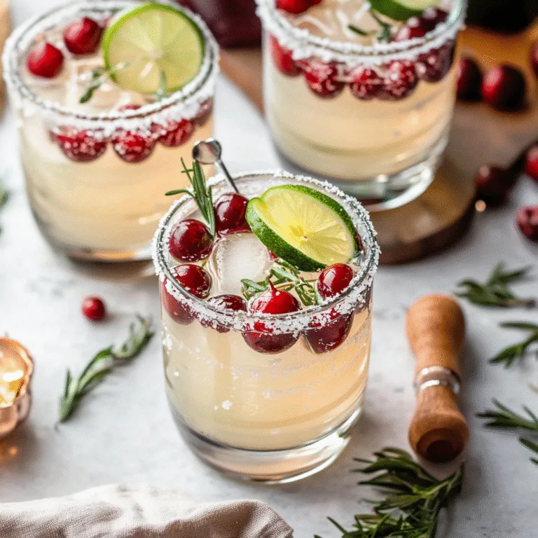 Delightful White Christmas Cranberry Margarita Recipe