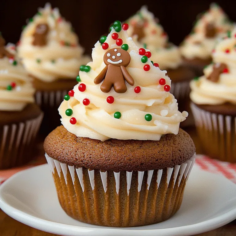 Irresistible Gingerbread Cupcakes with Cream Cheese Frosting