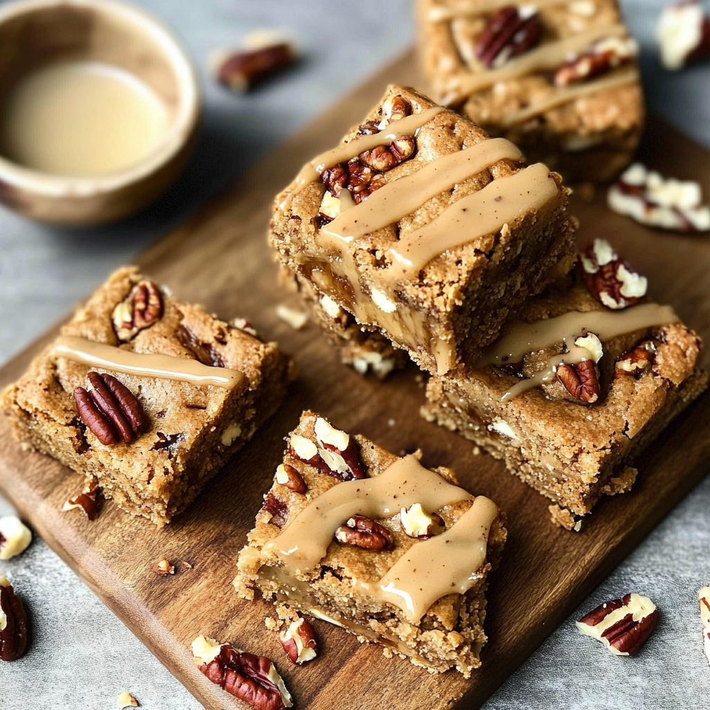 Recipe preparation for Brown Butter Maple Pecan Blondies