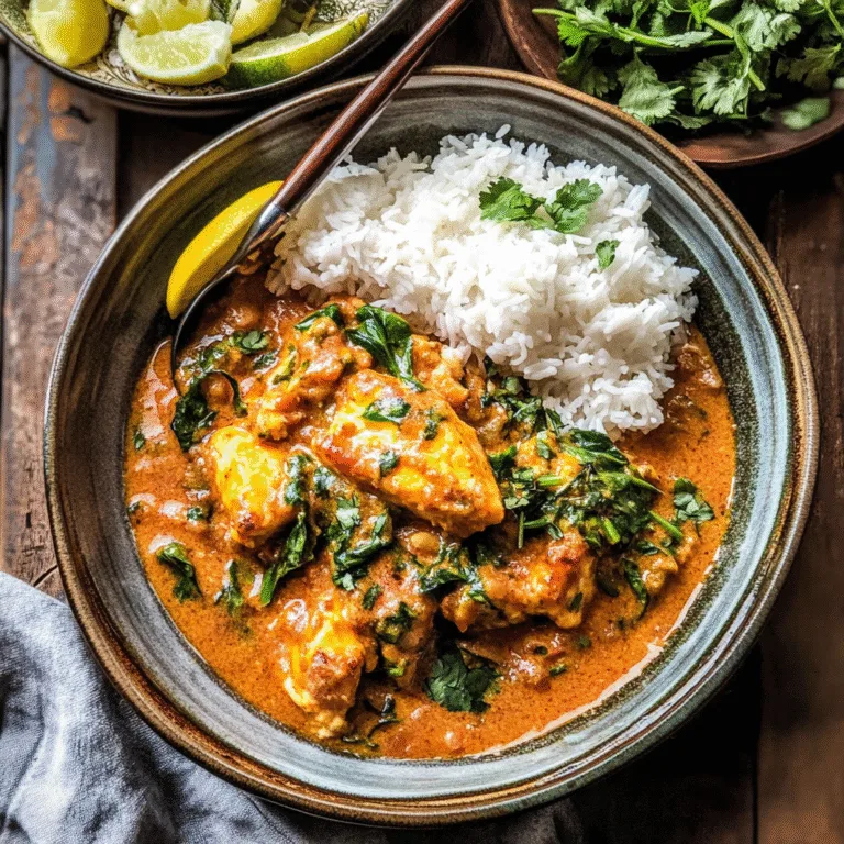 Delightful Coconut Curry Salmon with Spinach & Rice Recipe