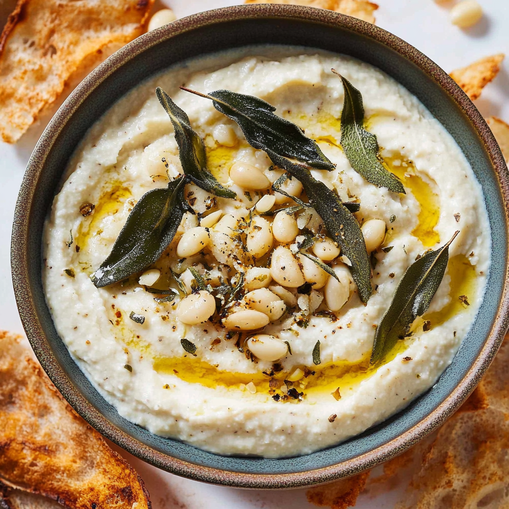 Recipe preparation for Roasted Garlic White Bean Winter Dip