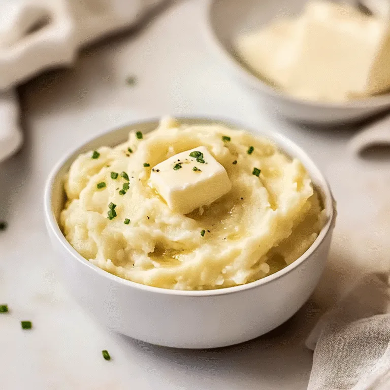 Creamy Garlic Mashed Potatoes with Butter & Milk Recipe