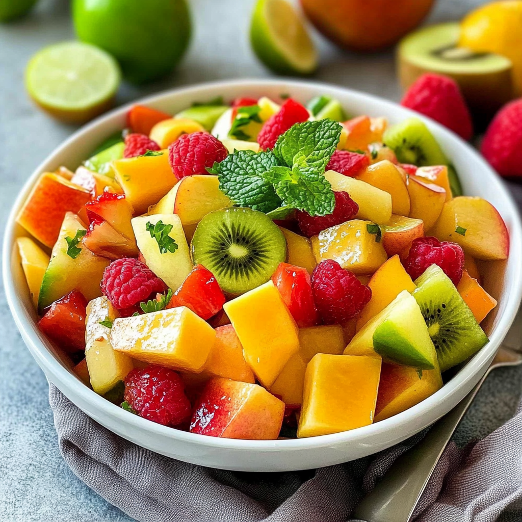 Recipe preparation for Apple Kiwi Honey Lime Salad