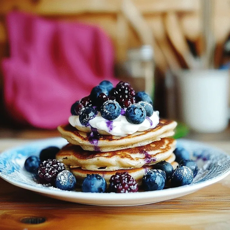 Fluffy Greek Yogurt Blueberry Pancakes Recipe Delight