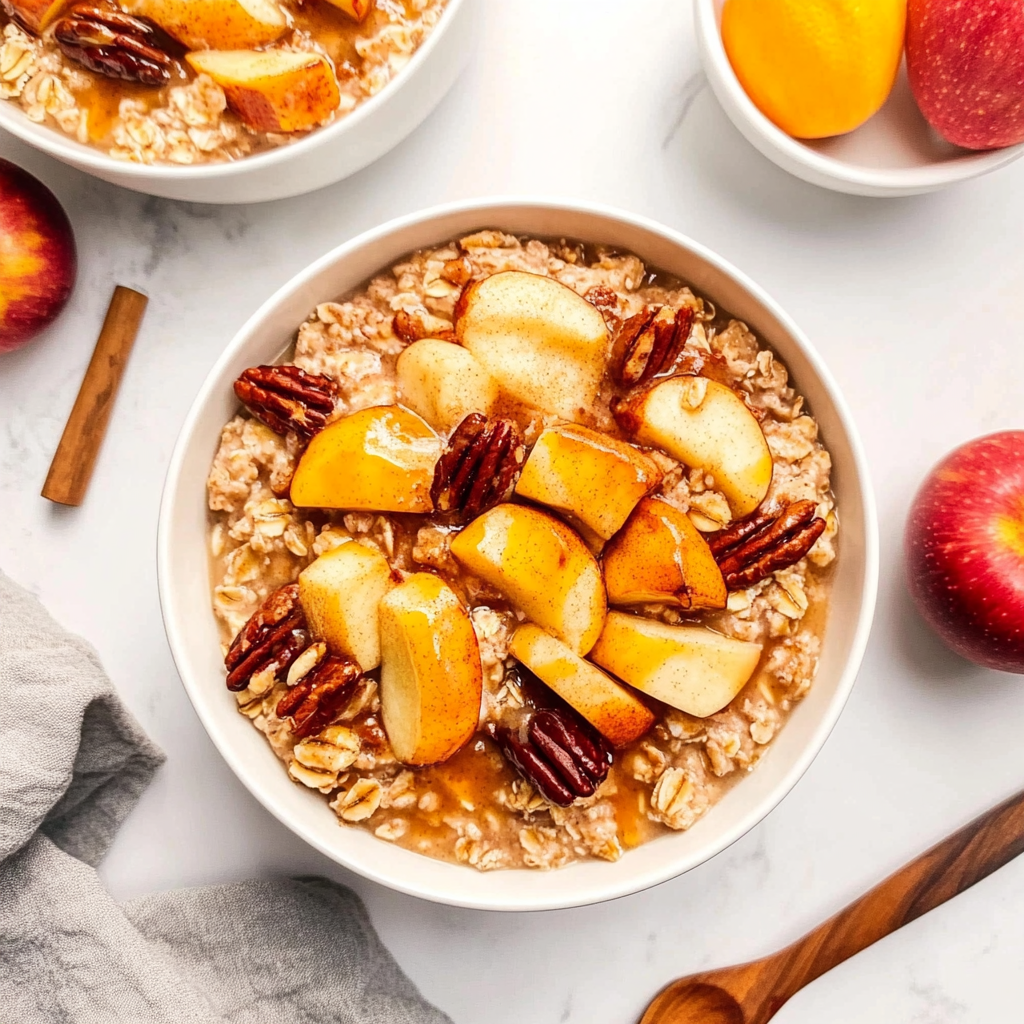 Recipe preparation for Crockpot Apple Cinnamon Oatmeal Breakfast