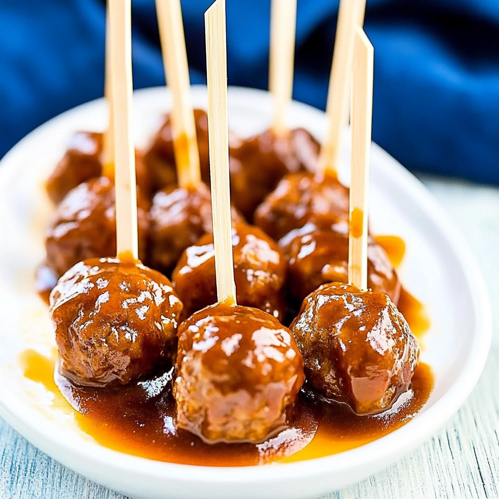 Recipe preparation for Mini Meatball Party Picks