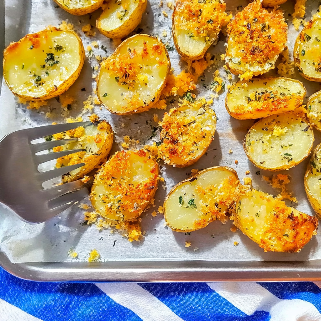 Recipe preparation for Parmesan Herb Potato Skins