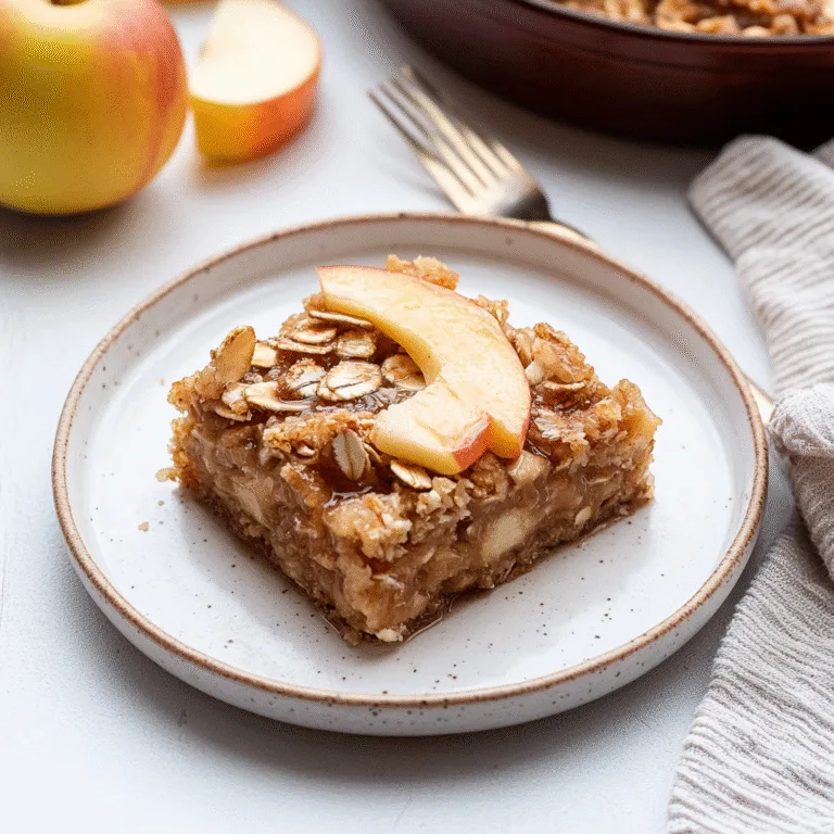 Irresistible Apple Cinnamon Baked Oatmeal Squares Recipe