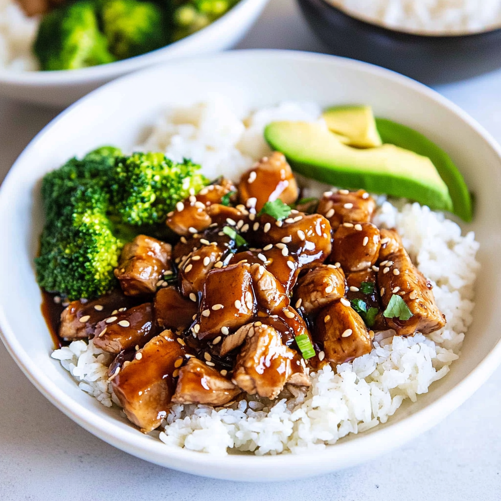 Recipe preparation for Quick Teriyaki Chicken Rice Bowls