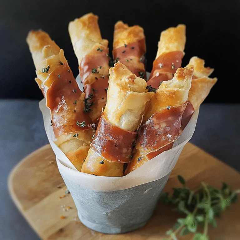 Irresistible Prosciutto Wrapped Breadsticks with Honey Butter