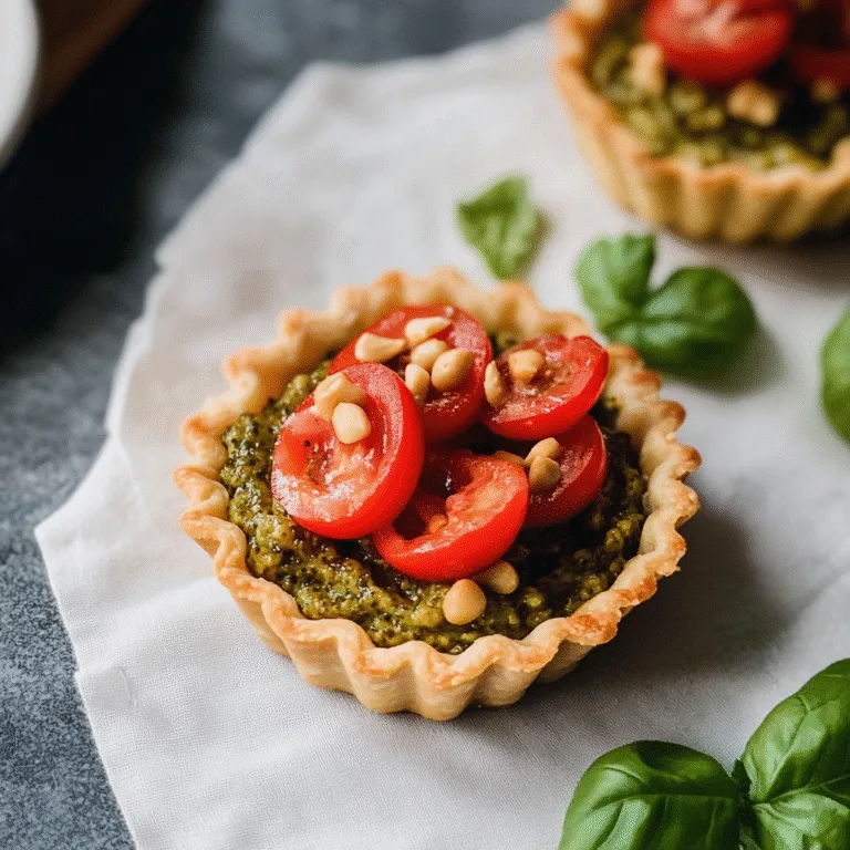 Irresistible Mini Pesto & Tomato Tartlets Recipe