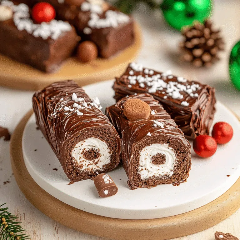 Indulge in Mini Chocolate Yule Log Cakes – Holiday Delight