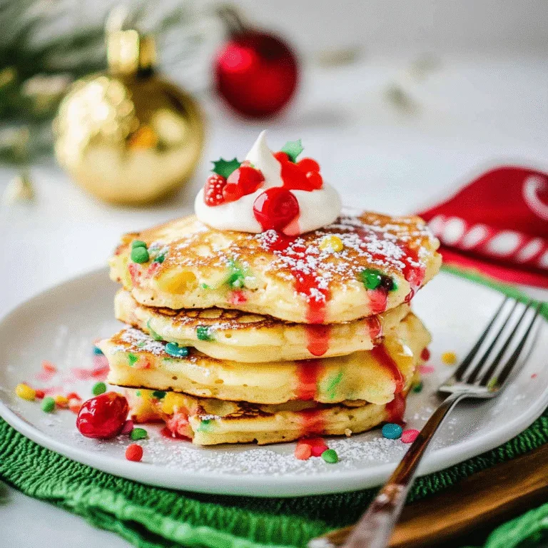 Delightful Kid-Friendly Christmas Pancake with Sprinkles