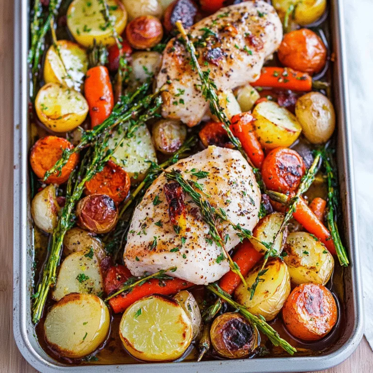 One-Pan Lemon Herb Chicken with Carrots & Potatoes Delight