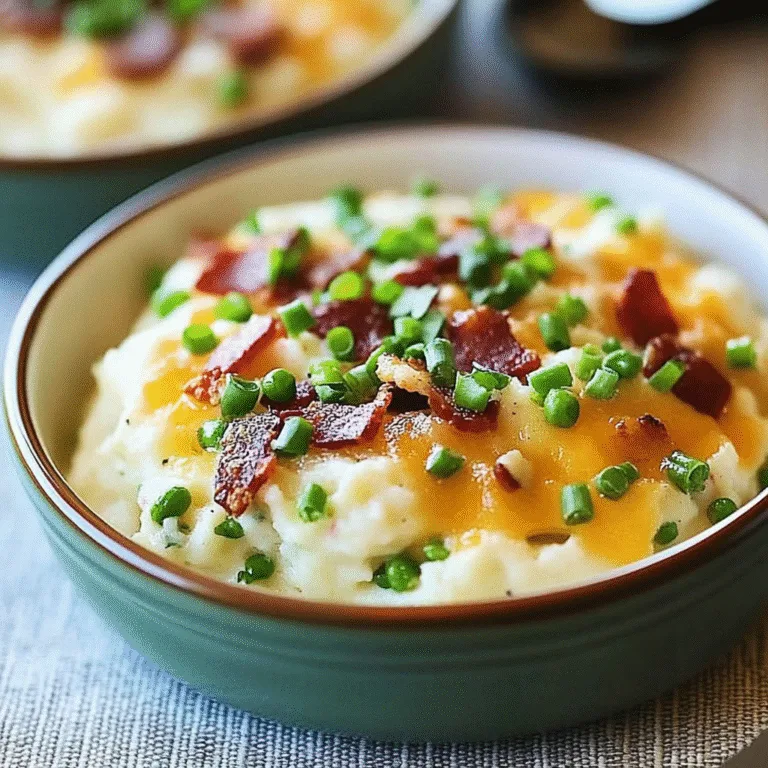Irresistible Loaded Mashed Cauliflower & Potatoes Recipe