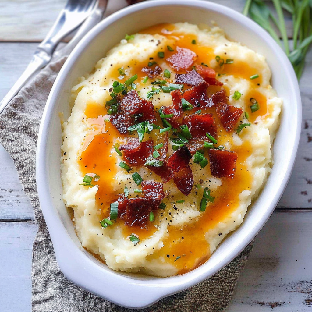 Recipe preparation for Loaded Mashed Cauliflower & Potatoes