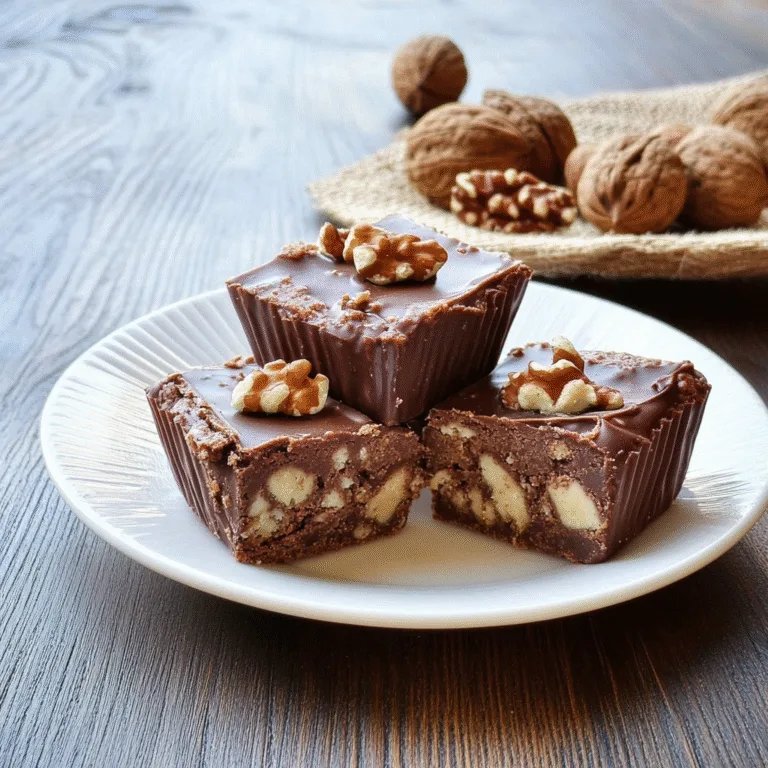 Indulge in Holiday Chocolate Peppermint Walnut Fudge Cups