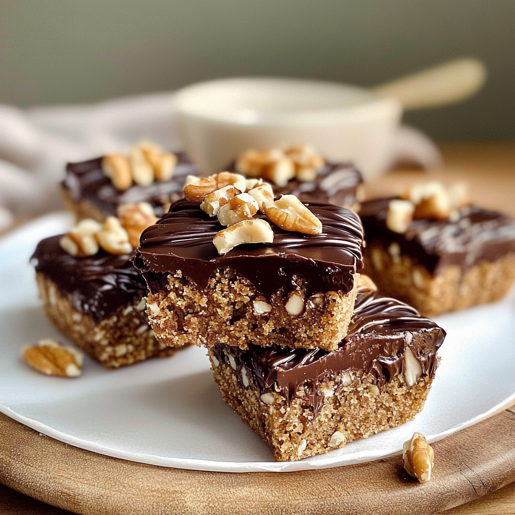 Recipe preparation for Holiday Chocolate Peppermint Walnut Fudge Cups