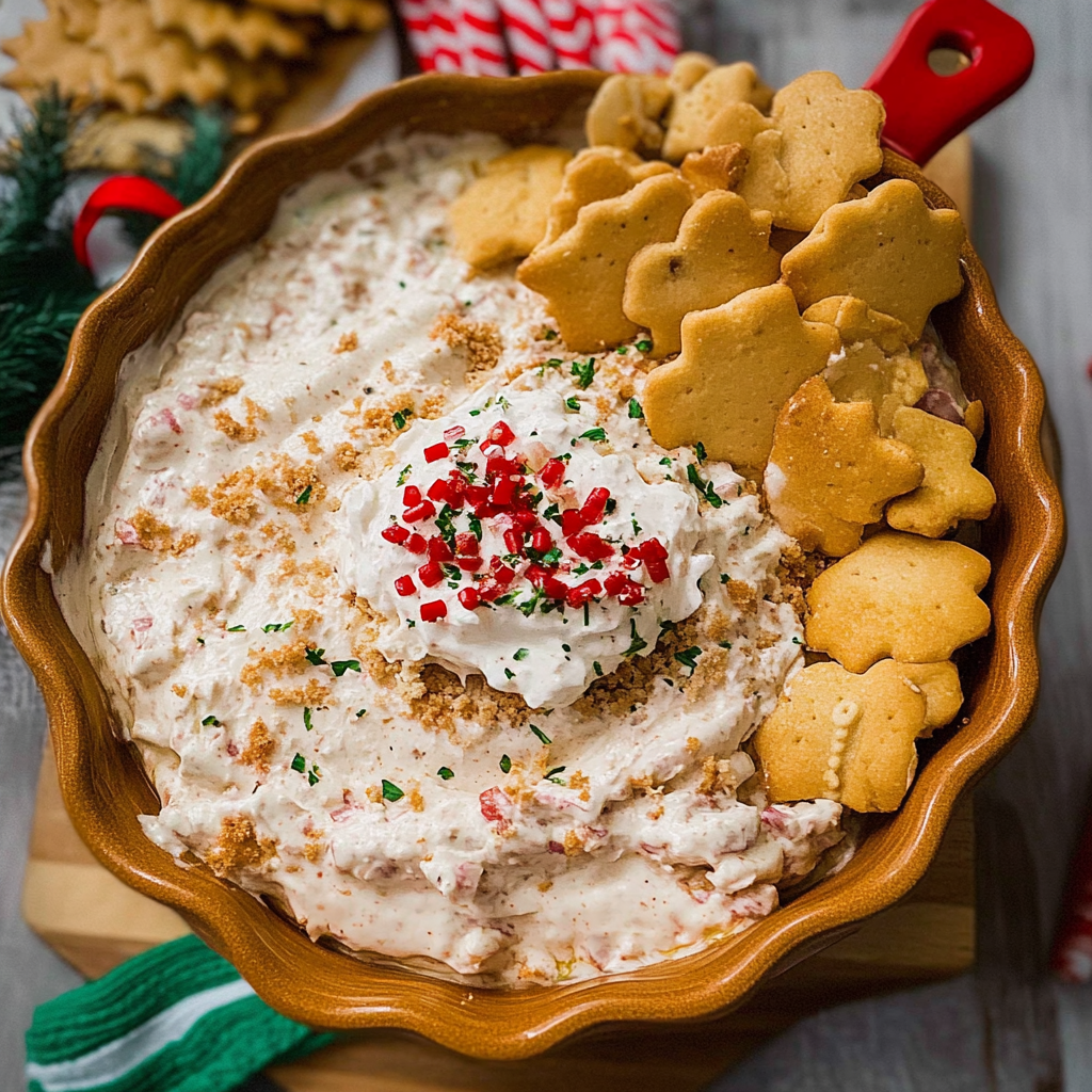 Recipe preparation for Christmas Dessert Dip with Cream Cheese