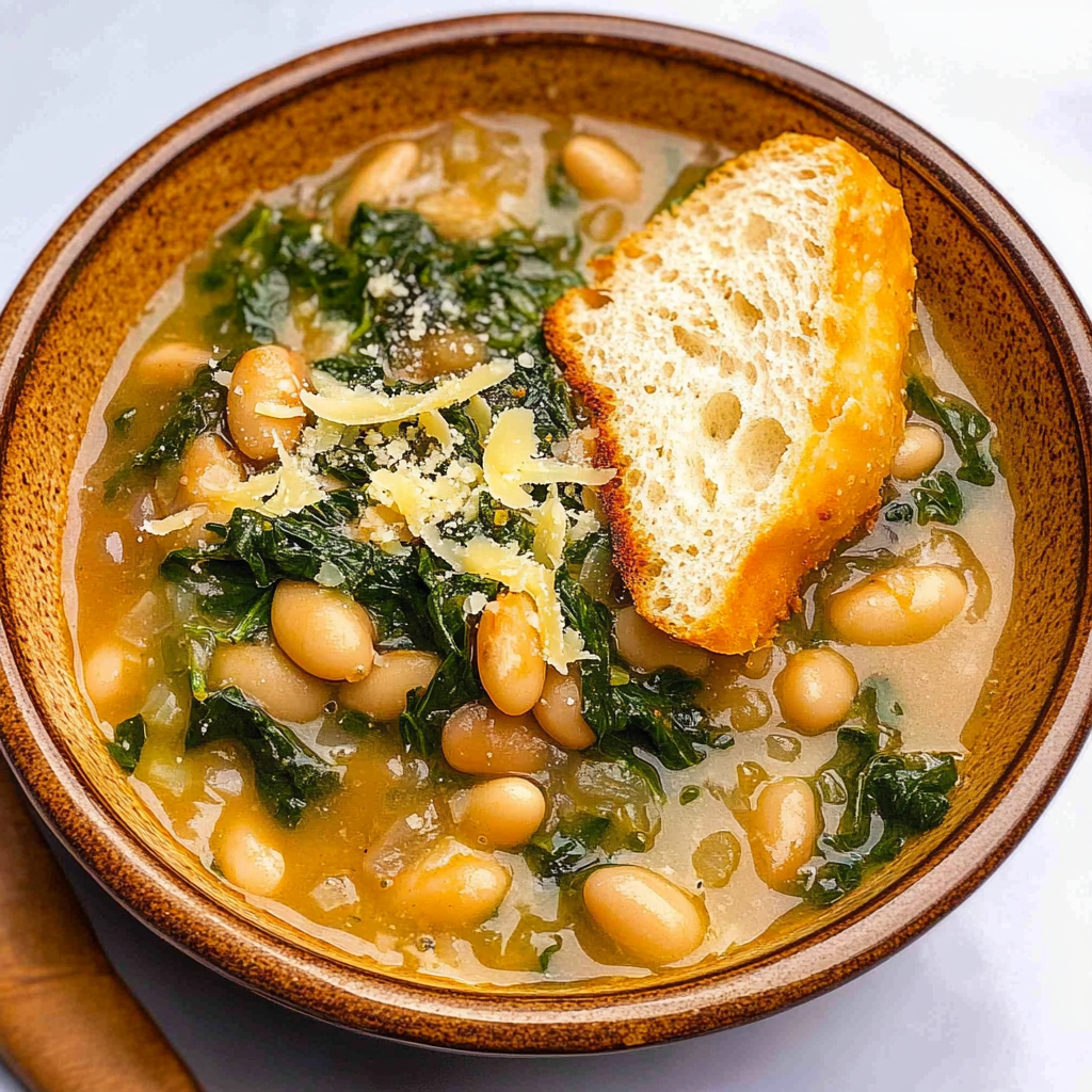 Recipe preparation for Winter Soup with Beans & Greens
