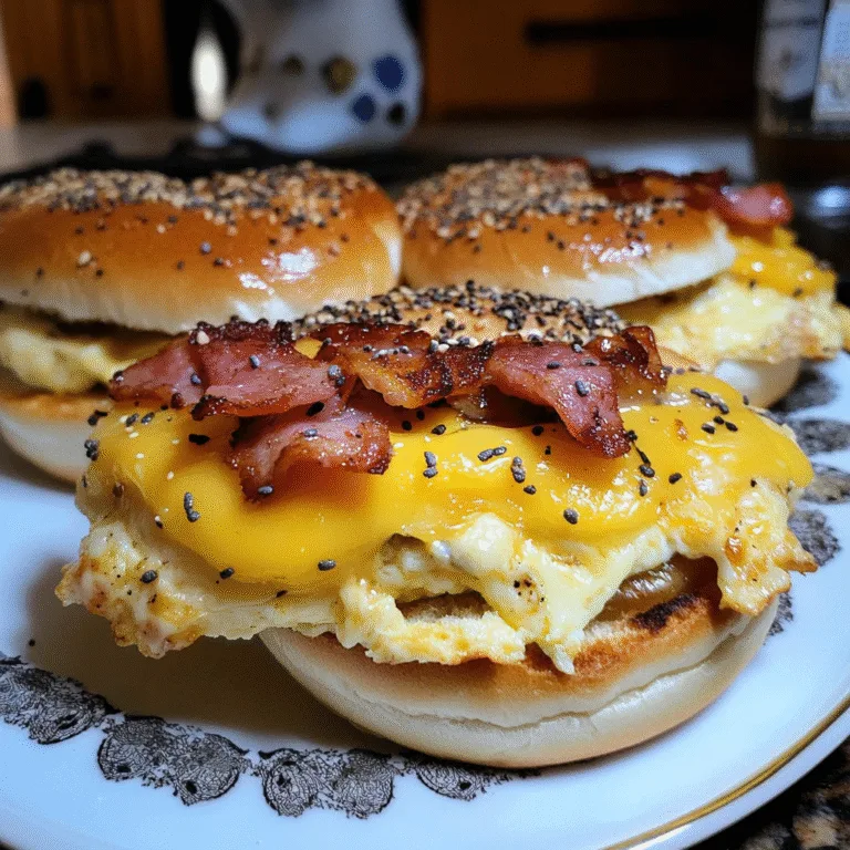 Irresistible Bacon Egg & Cheese Bagel Breakfast Sliders