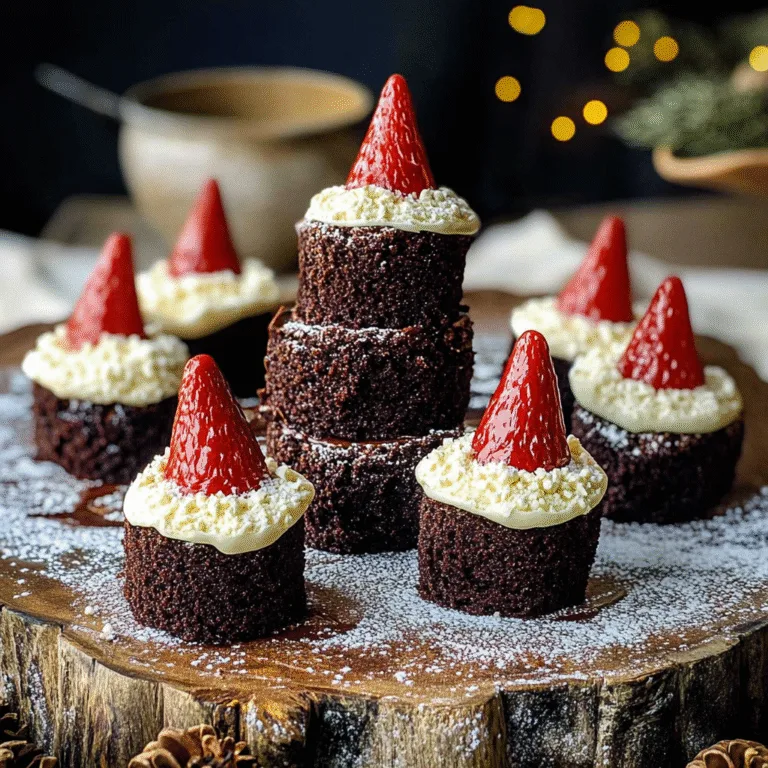 Indulge in Festive Santa Hat Brownie Bites Today!