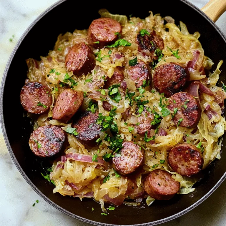 Irresistible Kielbasa & Sauerkraut Skillet with Brown Sugar