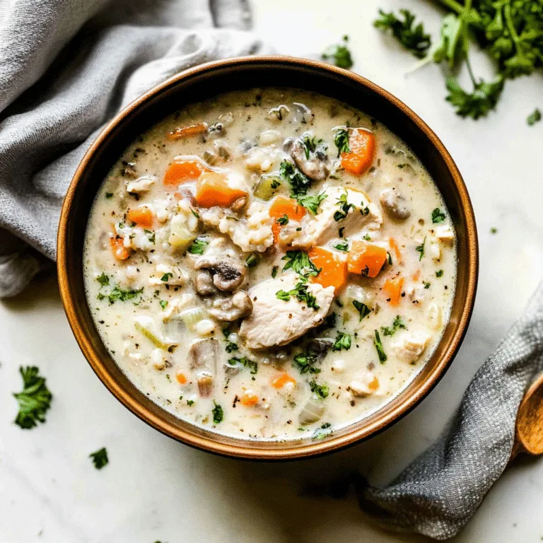 Cozy Chicken & Wild Rice Winter Soup with Herbs Recipe