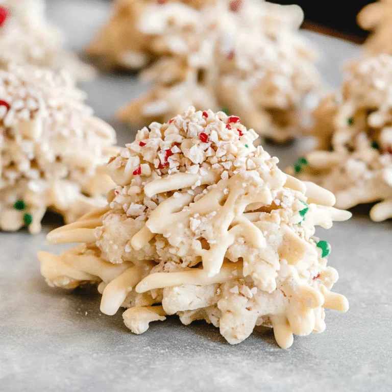 Irresistible White Chocolate Christmas Haystack Treats