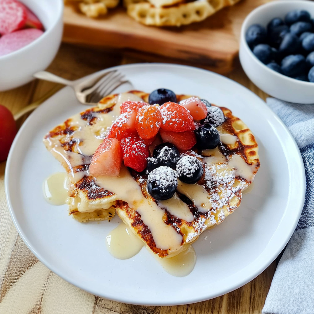 Recipe preparation for Maple Cinnamon Breakfast Flatbread with Fruity Topping