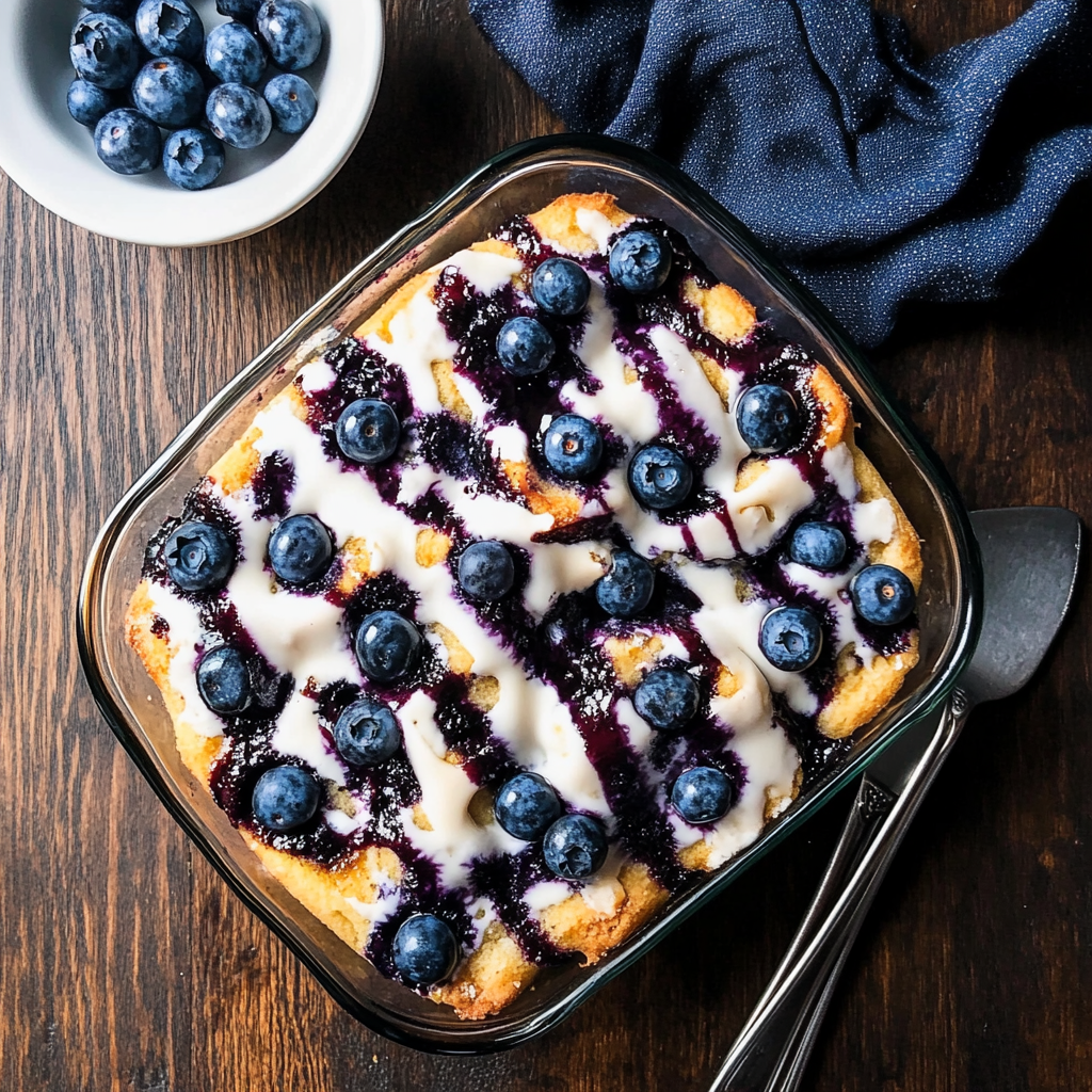Recipe preparation for Warm Winter Blueberry-Cinnamon Bake