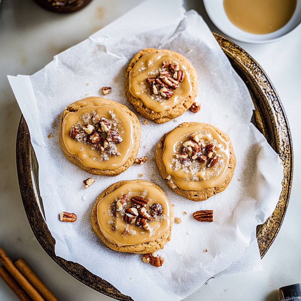 Recipe preparation for Maple Brown Sugar Cookies with Toasted Pecans