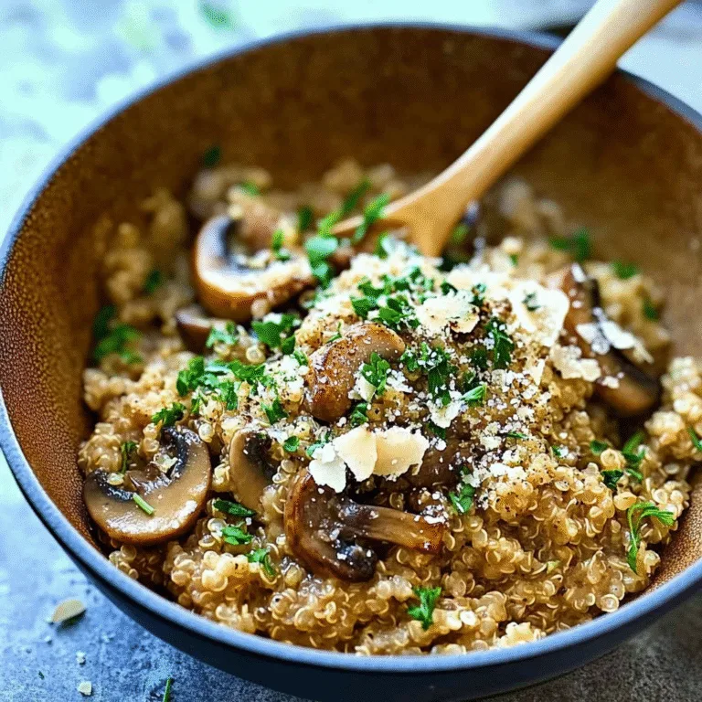 Irresistible Mushroom Parmesan Quinoa Risotto Recipe