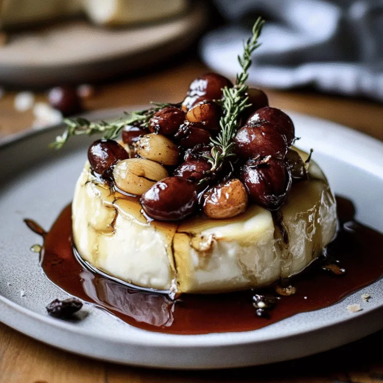 Irresistible Baked Brie with Honey & Roasted Grapes Recipe