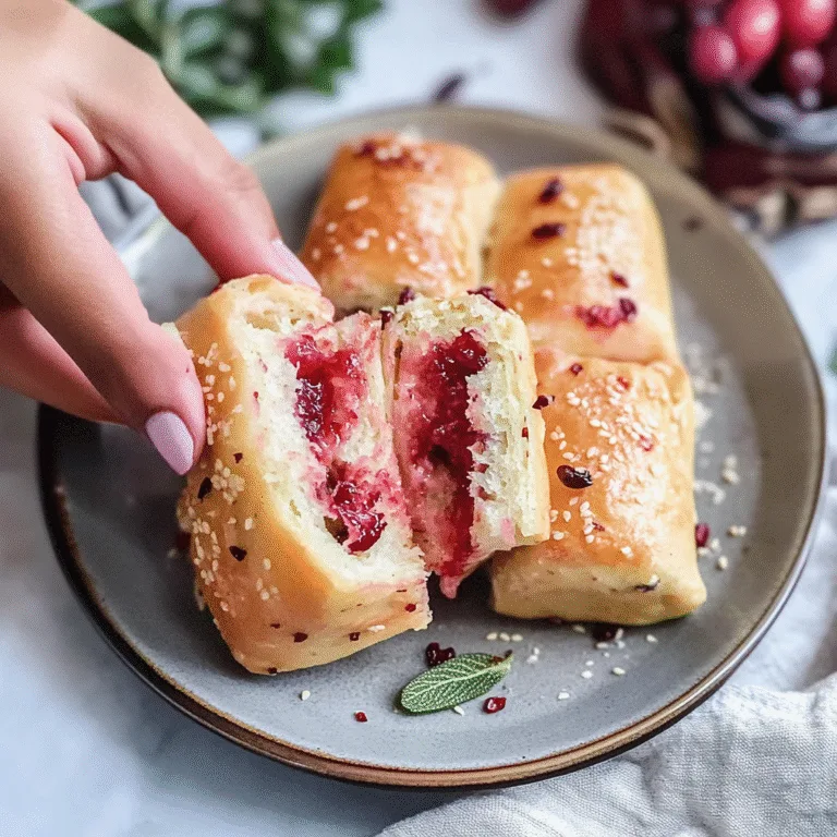 Irresistible Buttery Cranberry Herb Rolls Recipe