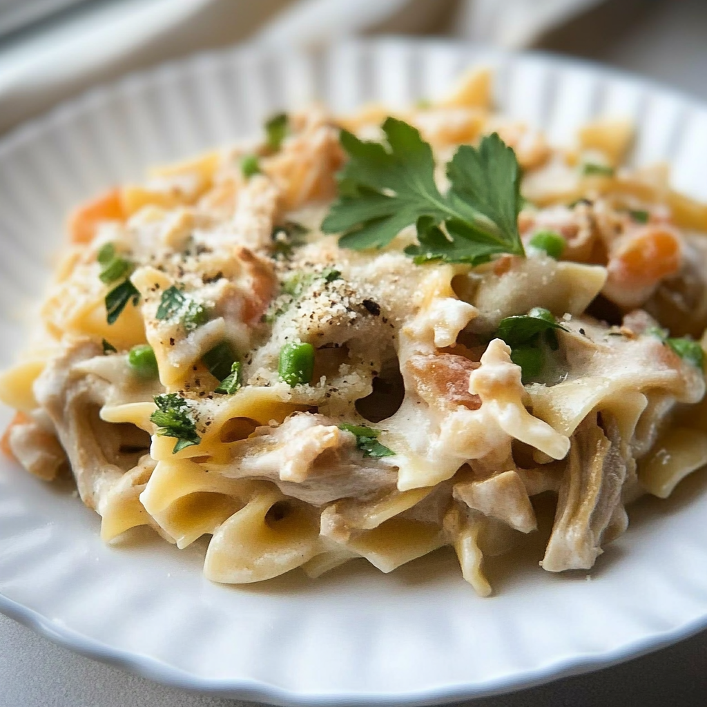 Recipe preparation for Tuna Noodle Casserole