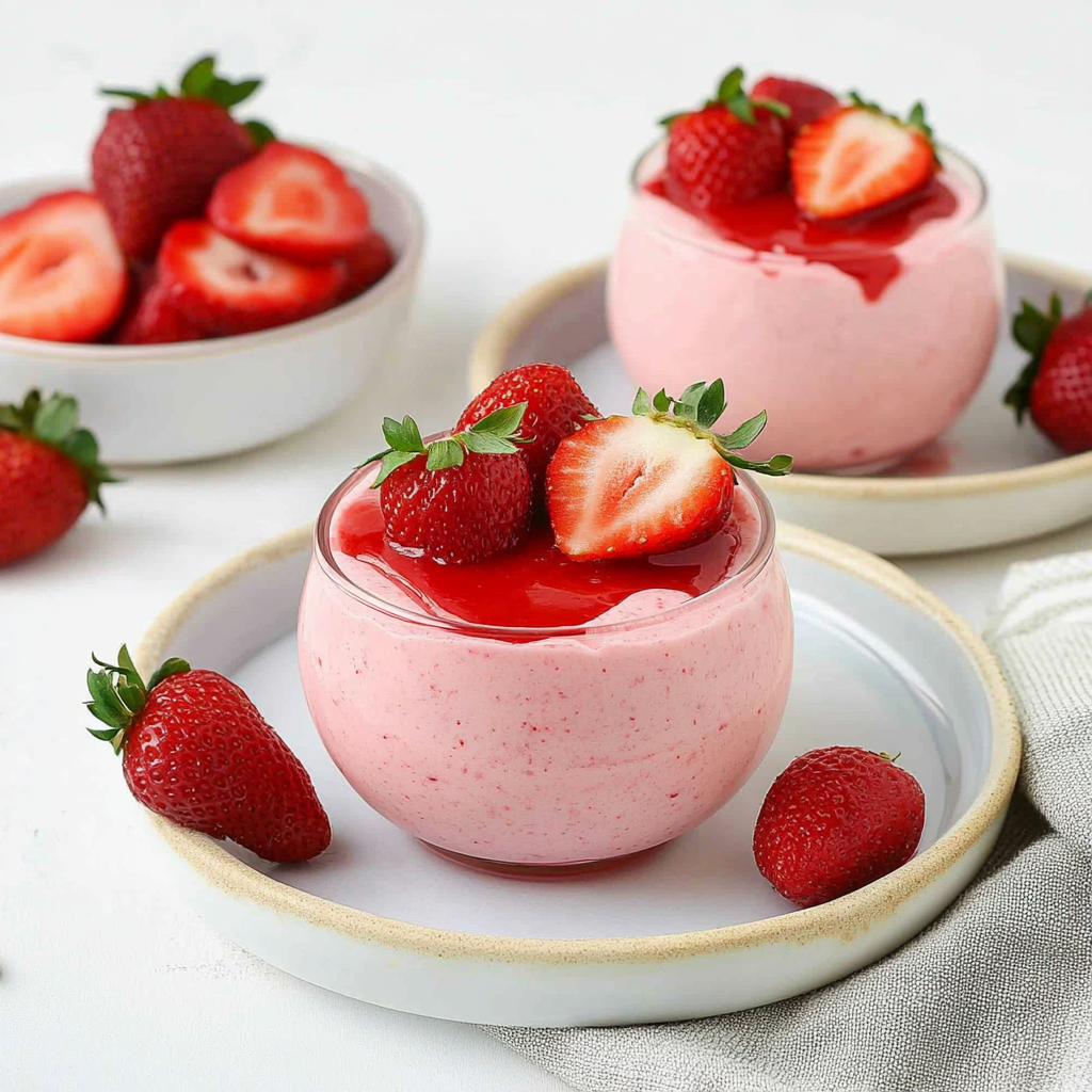 Recipe preparation for Strawberry Mousse