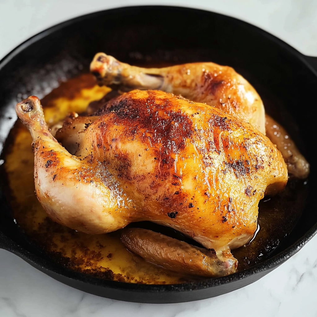 Recipe preparation for One Hour Roasted Chicken