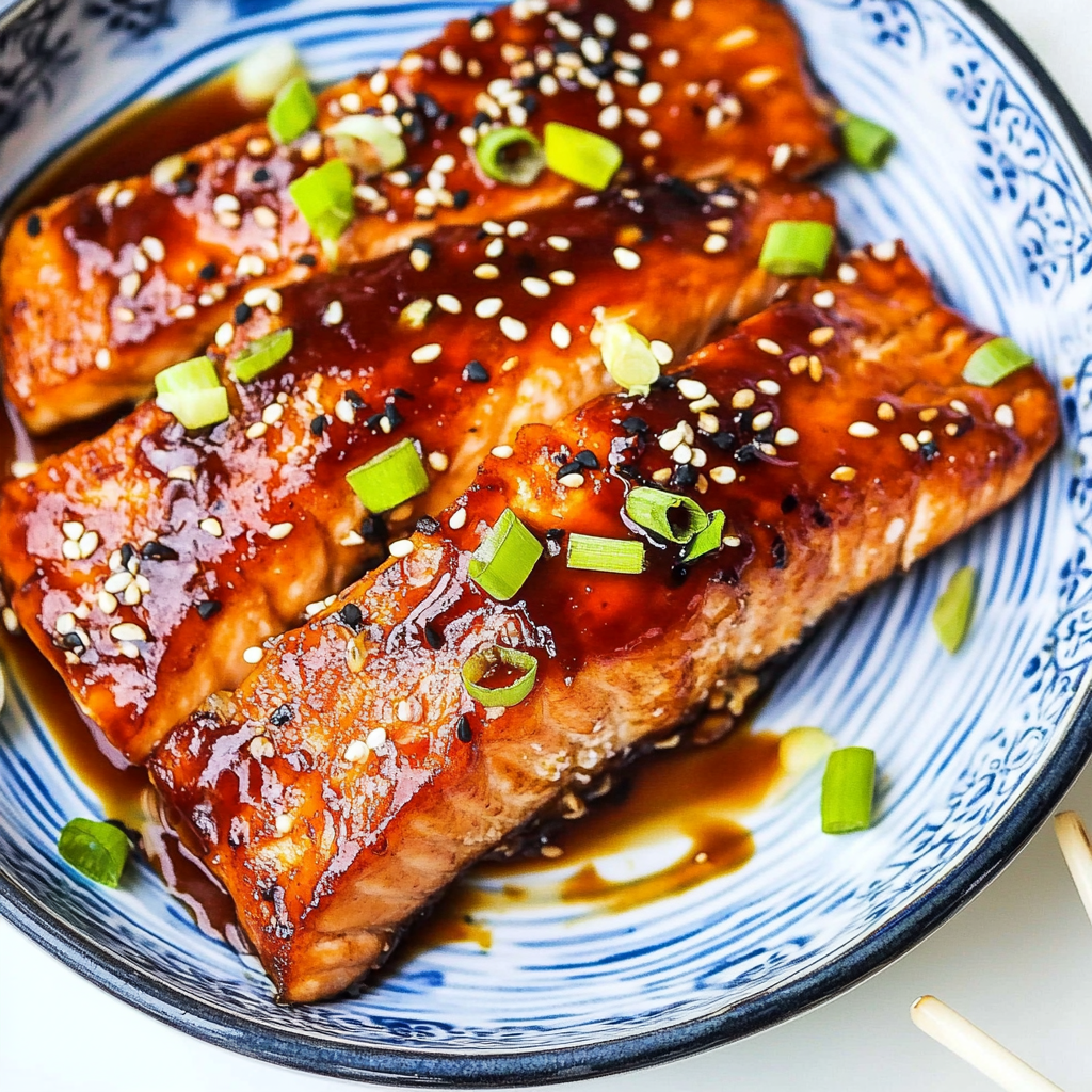 Recipe preparation for Air Fryer Teriyaki Salmon