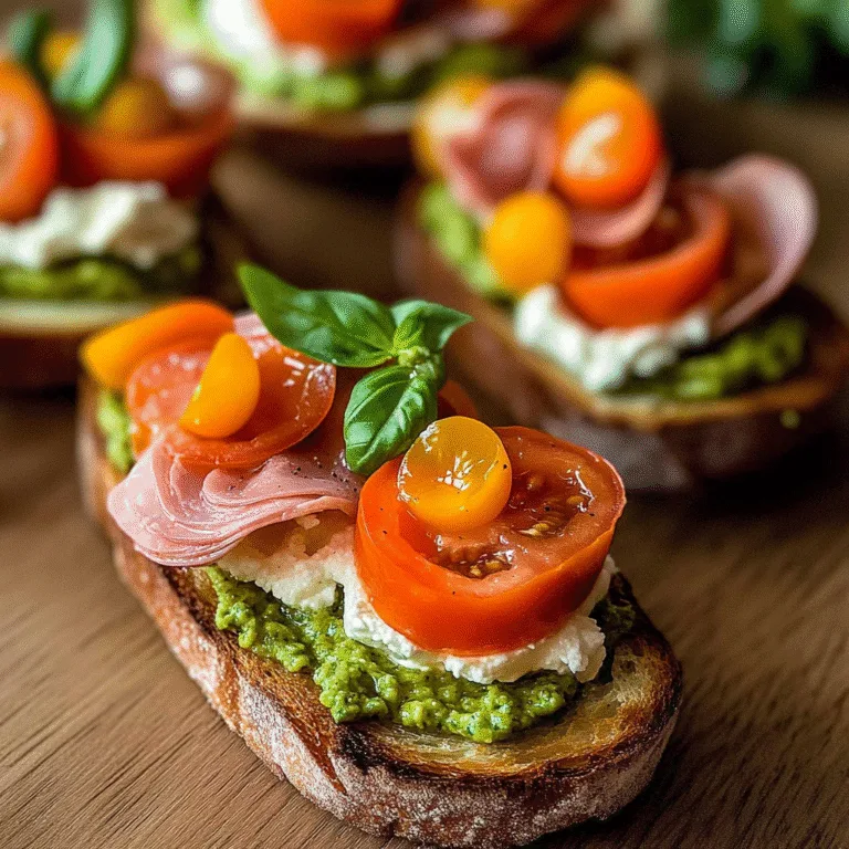 Irresistible Tomato Crostini with Pesto and Ricotta Recipe