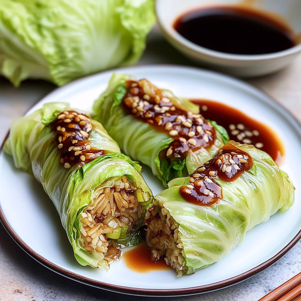 Recipe preparation for Asian Cabbage Rolls