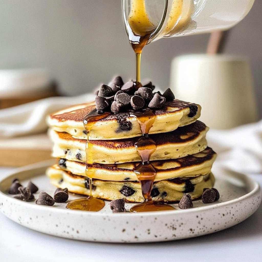 Recipe preparation for Chocolate Chip Pancakes