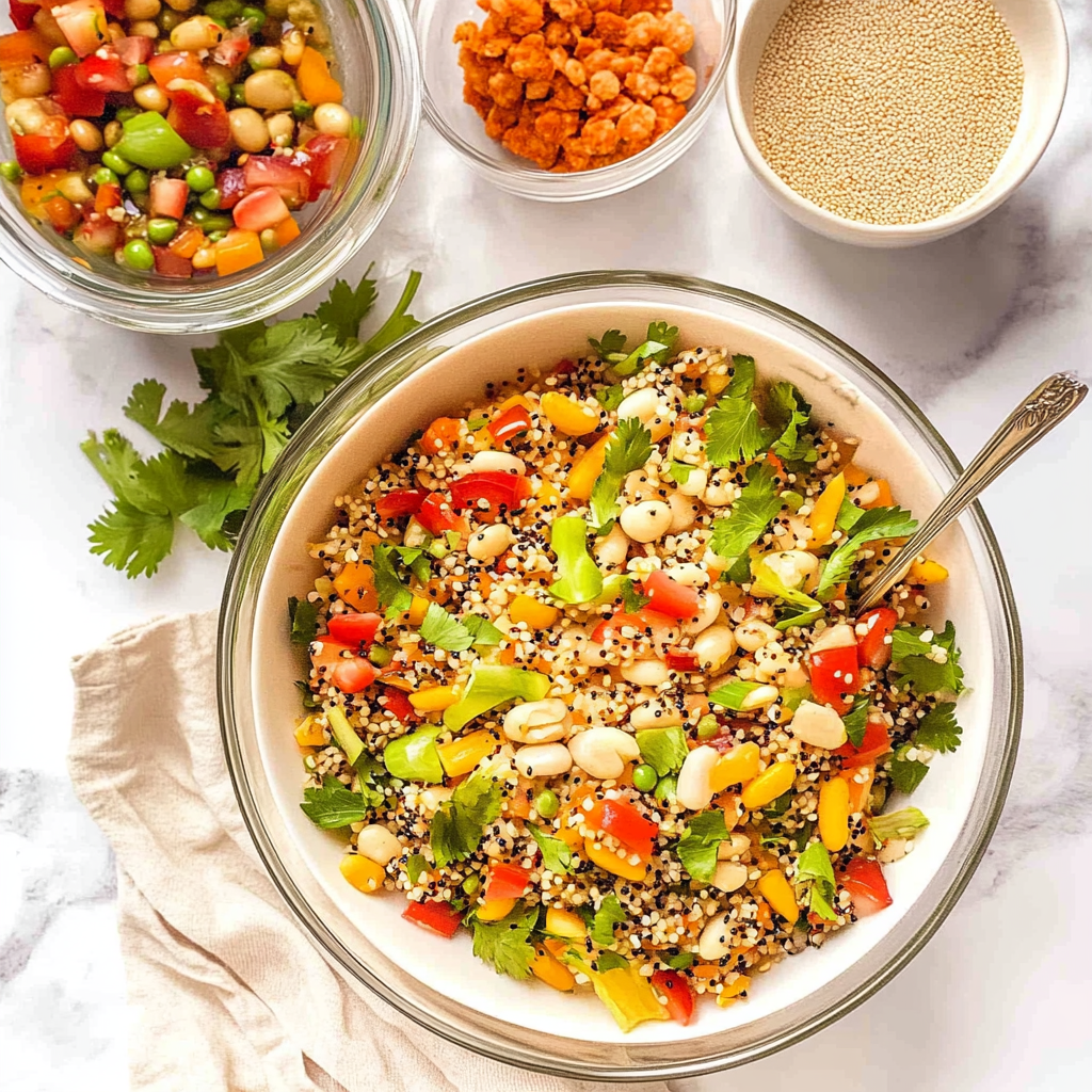 Recipe preparation for Sprouted Mung Bean Salad