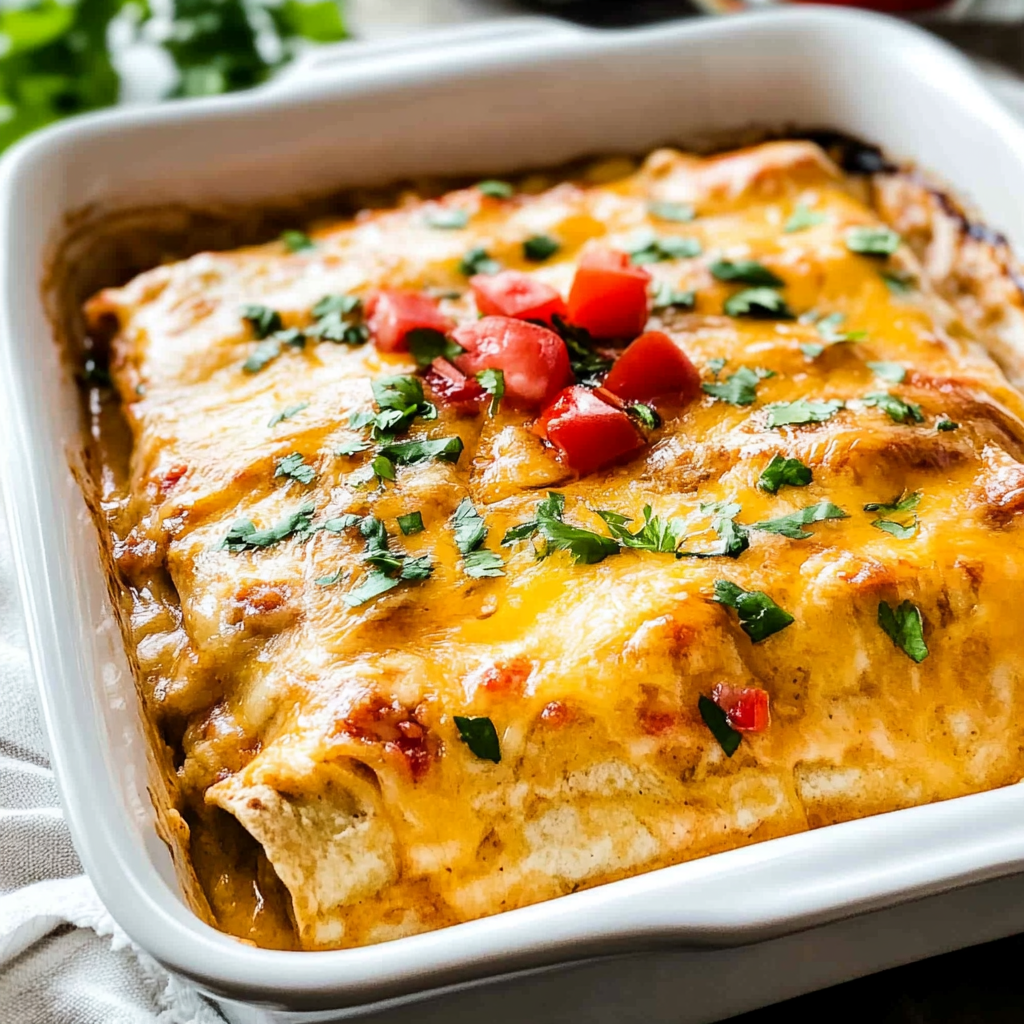 Recipe preparation for Breakfast Enchiladas with Ham and Cheese