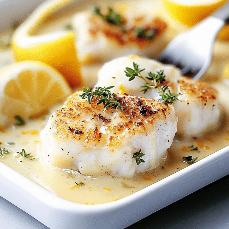 Irresistible Cod with Coconut Lemon Cream Sauce Recipe
