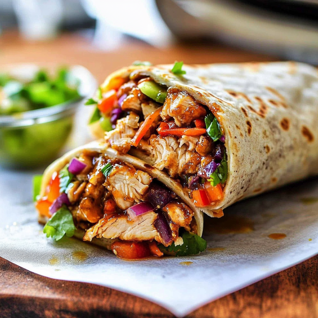 Recipe preparation for Teriyaki Chicken Wraps