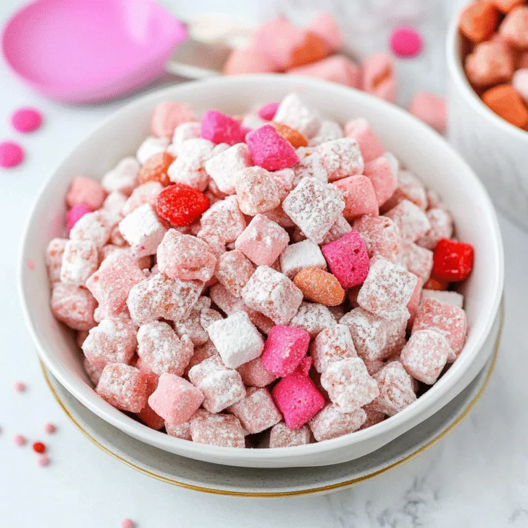 Irresistible Pink Puppy Chow Mix: A Sweet Delight